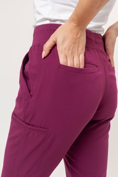 Komplet medyczny damski Maevn Matrix Pro (bluza Curved, spodnie jogger) wiśniowy-12