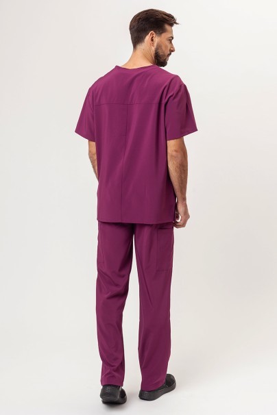 Komplet medyczny męski Dickies EDS Essentials (bluza V-neck, spodnie Natural Rise) wiśniowy-1