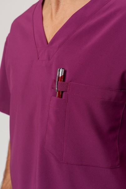 Komplet medyczny męski Dickies EDS Essentials (bluza V-neck, spodnie Natural Rise) wiśniowy-4
