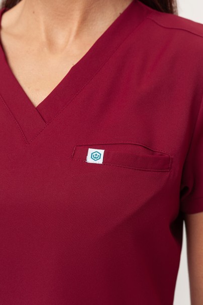 Bluza medyczna damska Uniforms World 109PSX Shelly burgundowa-5