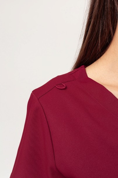 Bluza medyczna damska Uniforms World 109PSX Shelly burgundowa-7