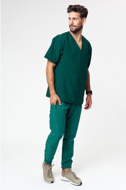 PROMO Spodnie medyczne męskie Sunrise Uniforms Premium Select jogger butelkowa zieleń-6