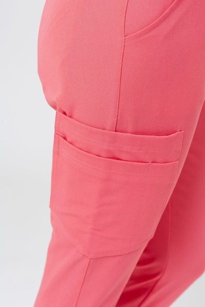 PROMO Spodnie medyczne damskie Sunrise Uniforms Premium Chill jogger koralowe-6