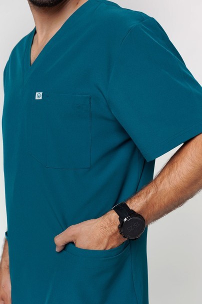 Bluza medyczna męska Uniforms World 309TS™ Louis karaibski błękit PROMO-4