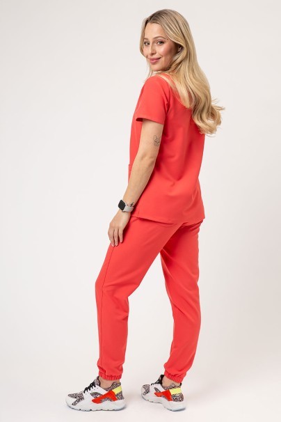 Spodnie medyczne damskie Cherokee Ultra jogger koralowe-2