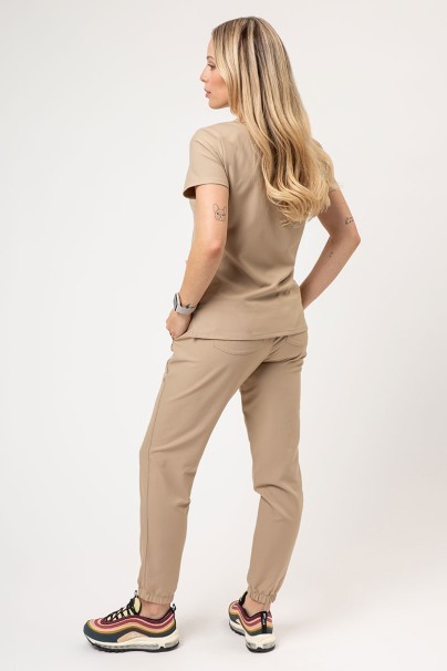 Spodnie medyczne damskie Cherokee Ultra jogger beżowe-2