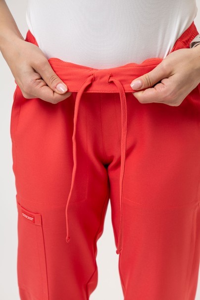 Komplet medyczny damski Cherokee Ultra (bluza V-neck, spodnie Jogger) koralowy-11