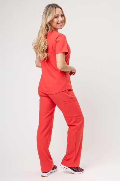 Komplet medyczny damski Cherokee Ultra (bluza 3-pocket, spodnie Cargo) koralowy-2