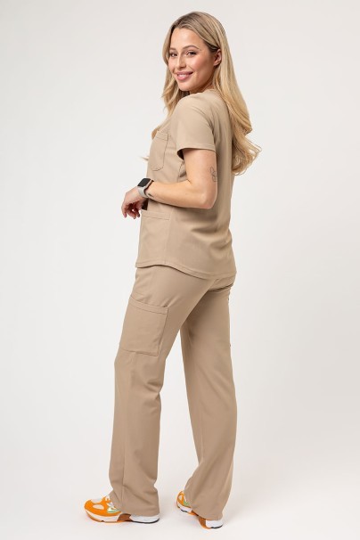 Komplet medyczny damski Cherokee Ultra (bluza 3-pocket, spodnie Cargo) beżowy-2