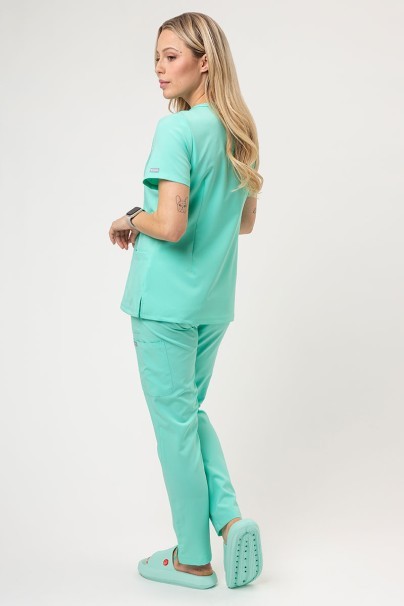 Komplet medyczny damski Maevn Momentum (bluza Double V-neck, spodnie 6-pocket) miętowy-2
