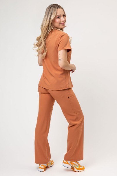 Komplet medyczny damski Dickies EDS NXT (bluza Round Neck, spodnie Wide Leg) imbirowy-2