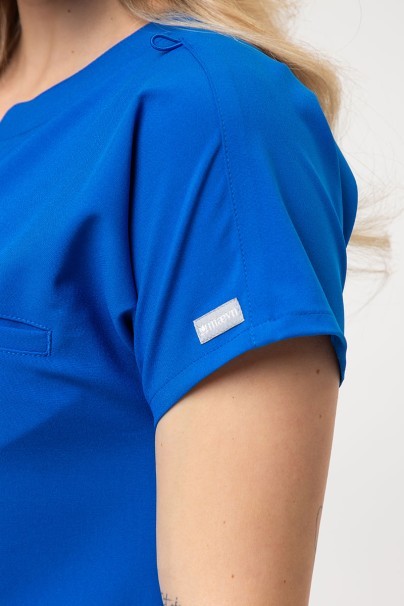 Komplet medyczny damski Maevn Momentum (bluza Dolman, spodnie Flare Leg) królewski granat-5