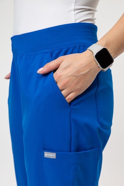 Komplet medyczny damski Maevn Momentum (bluza Dolman, spodnie Flare Leg) królewski granat-9