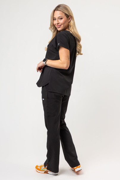 Komplet medyczny damski Maevn Momentum (bluza Dolman, spodnie Flare Leg) czarny-2