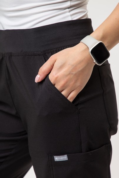 Komplet medyczny damski Maevn Momentum (bluza Dolman, spodnie Flare Leg) czarny-9