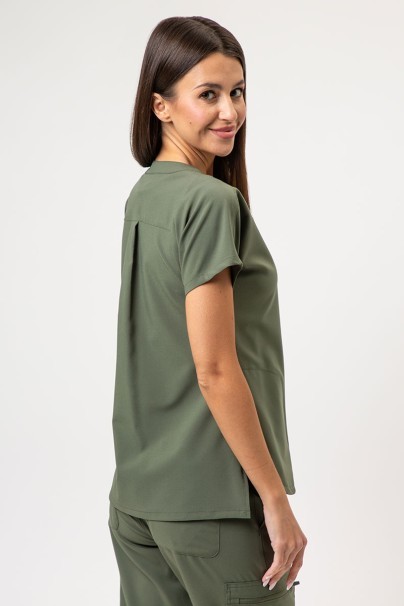 Komplet medyczny damski Maevn Momentum (bluza Dolman, spodnie Flare Leg) oliwkowy-3