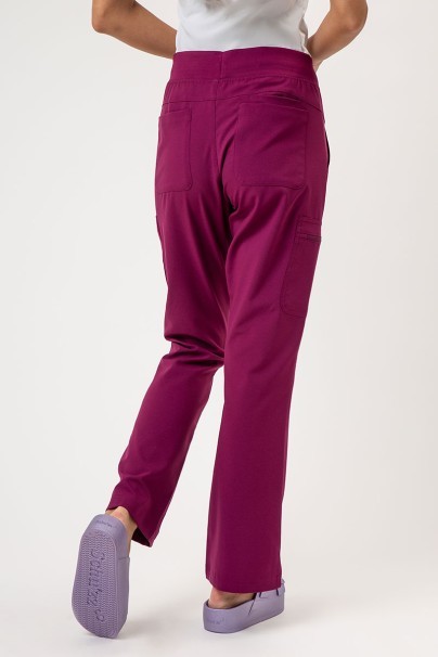 Komplet medyczny damski Maevn Momentum (bluza Dolman, spodnie Flare Leg) wiśniowy-8