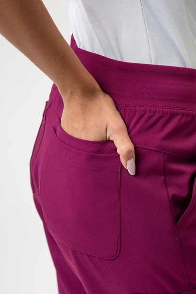 Komplet medyczny damski Maevn Momentum (bluza Dolman, spodnie Flare Leg) wiśniowy-9