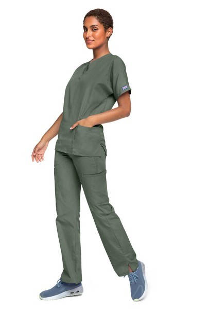 Spodnie medyczne damskie Cherokee Originals Natural Rise oliwkowe-3
