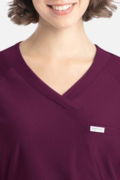 Komplet medyczny damski Maevn Embrace (bluza Luna, spodnie Nora) wiśniowy-4