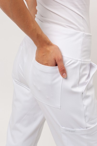 Spodnie medyczne damskie Cherokee Achieve Jogger białe-6