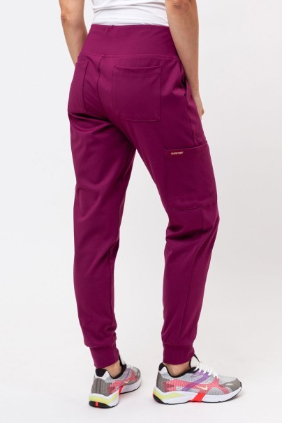 Spodnie medyczne damskie Cherokee Achieve Jogger wiśniowe-2