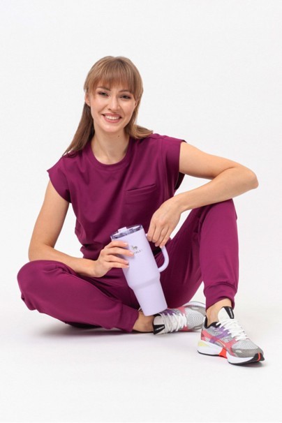 Komplet medyczny damski Cherokee Achieve wiśniowe-1