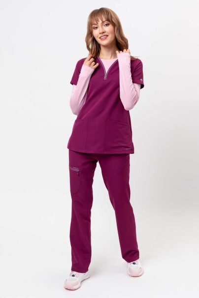 Bluza medyczna damska Healing Hands Sonia wiśniowa-2