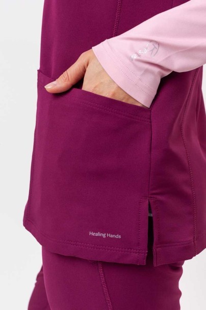Bluza medyczna damska Healing Hands Sonia wiśniowa-7