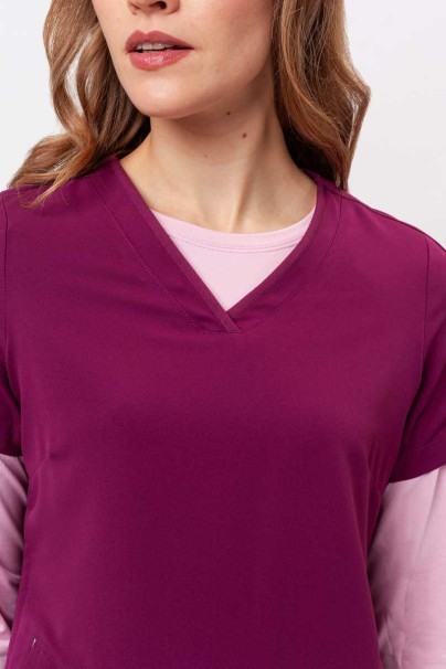 Bluza medyczna damska Healing Hands Skyler wiśniowa-4