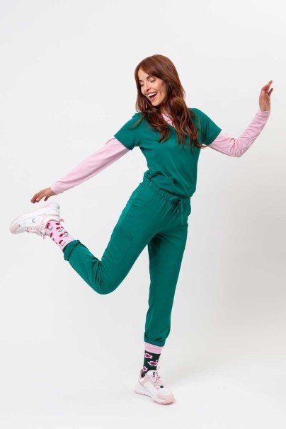 Komplet medyczny damski Healing Hands (bluza Monica, spodnie Rebecca) zielony-2