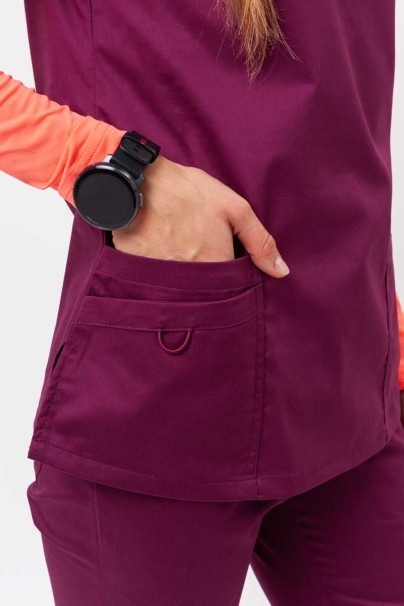 Komplet medyczny damski Uniforms World Alyssa & Zora burgundowy-6