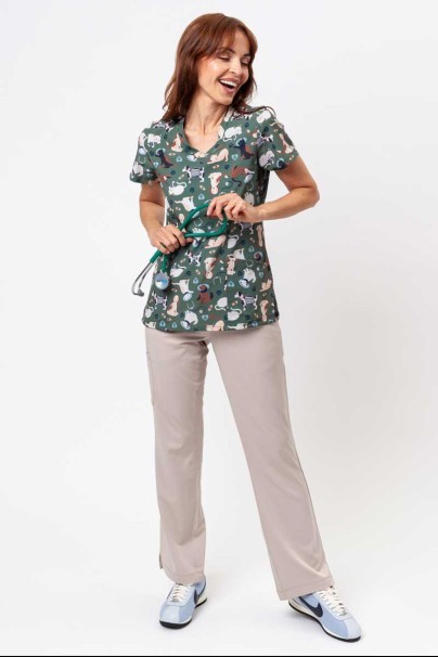 Kolorowa bluza damska Maevn Prints Cuddly Checkup-2