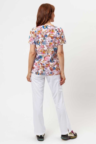 Bluza medyczna damska Cherokee Prints V-neck Fin-tastic Watercolor-5