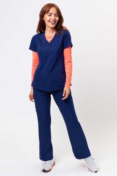 Bluza medyczna damska Healing Hands Monica V-neck ciemny granat-2