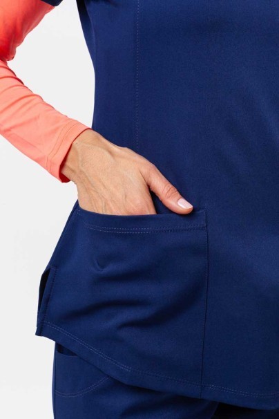 Bluza medyczna damska Healing Hands Monica V-neck ciemny granat-5