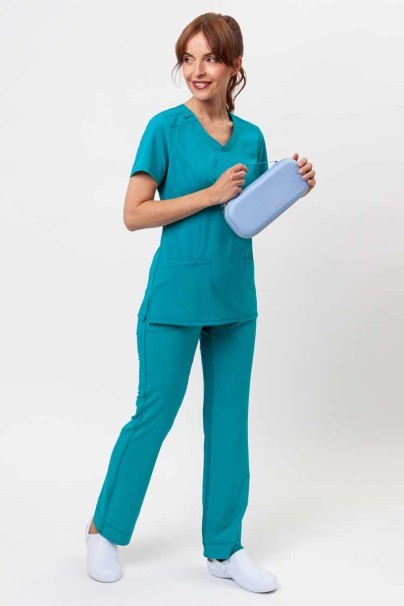 Bluza medyczna damska Cherokee Infinity Round Neck morski błękit-8