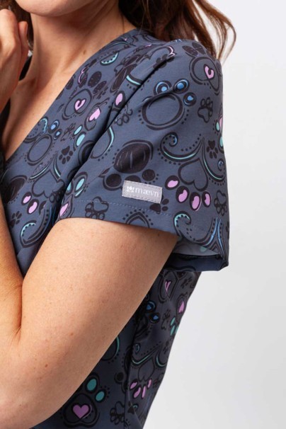 Kolorowa bluza damska Maevn Prints Regal Paws-4