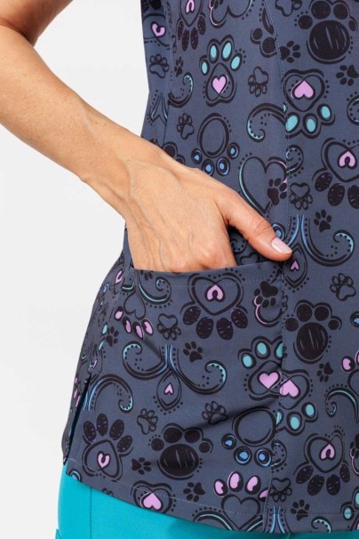 Kolorowa bluza damska Maevn Prints Regal Paws-5