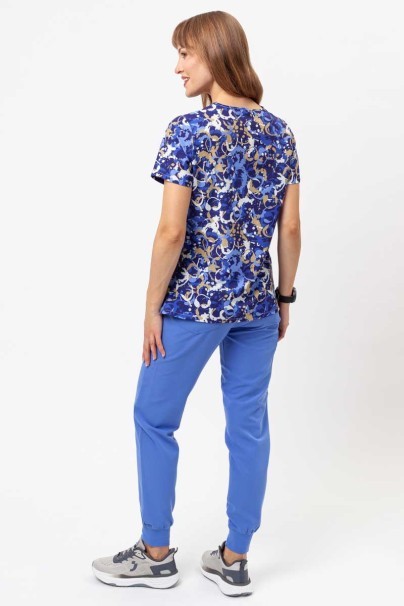 Bluza medyczna damska Sunrise Uniforms Prints Blue Abstract-5