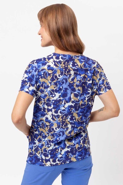 Bluza medyczna damska Sunrise Uniforms Prints Blue Abstract-2
