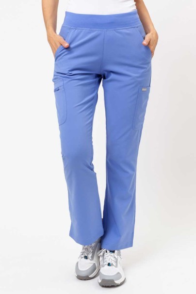 Komplet medyczny damski Maevn Momentum (bluza Dolman, spodnie Flare Leg) klasyczny błękit-9