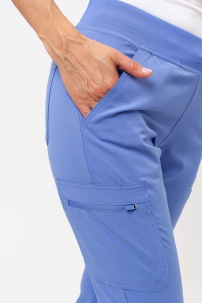 Komplet medyczny damski Maevn Momentum (bluza Dolman, spodnie Flare Leg) klasyczny błękit-12