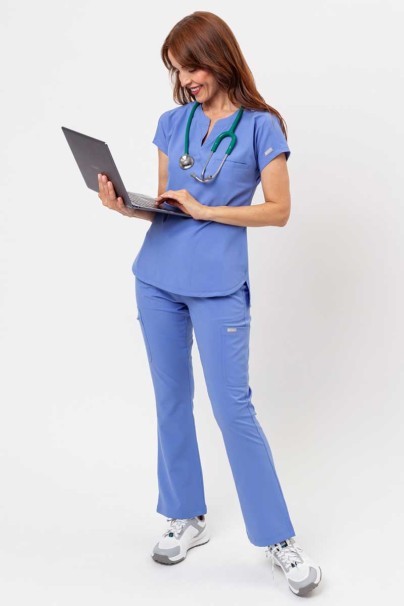 Spodnie medyczne damskie Maevn Momentum Flare Leg klasyczny błękit-7