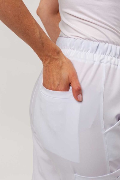 Spodnie medyczne damskie Sunrise Uniforms Premium Vibe jogger białe-3