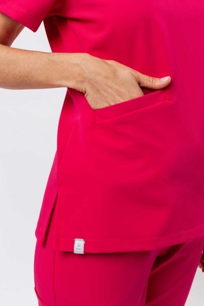 Bluza medyczna damska Sunrise Uniforms Premium Aura malinowa-4