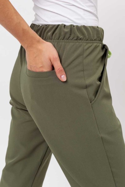 Spodnie medyczne damskie Sunrise Uniforms Premium Pride oliwkowe-4