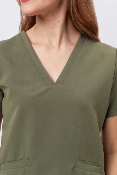 Bluza medyczna damska Sunrise Uniforms Premium Aura oliwkowa-6