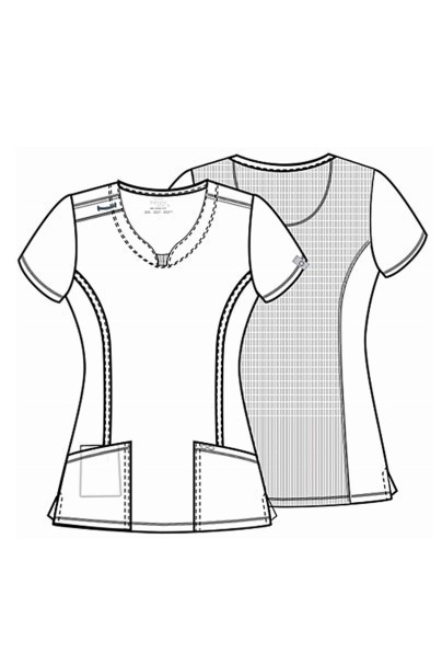 Bluza medyczna damska Cherokee Infinity Round Neck szara-11