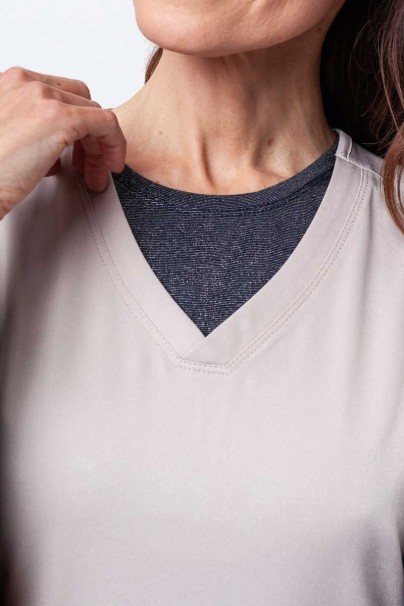 Bluza medyczna damska Healing Hands Monica V-neck beżowa-3